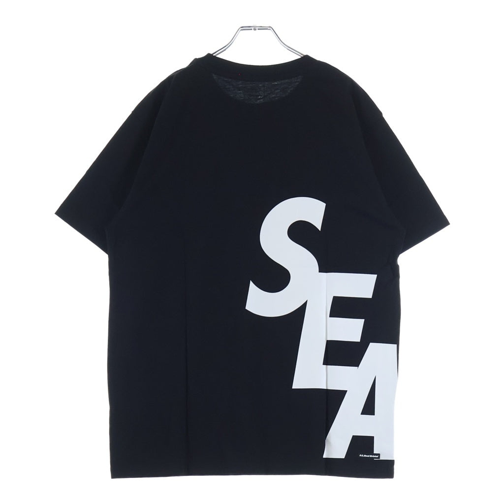 F.C.R.B.(エフシーアールビー) 22SS ×WIND AND SEA BRISTOL SEA BIG LOGO TEE ロゴプリント 半袖Tシャツ カットソー ブラック FCRB-220155