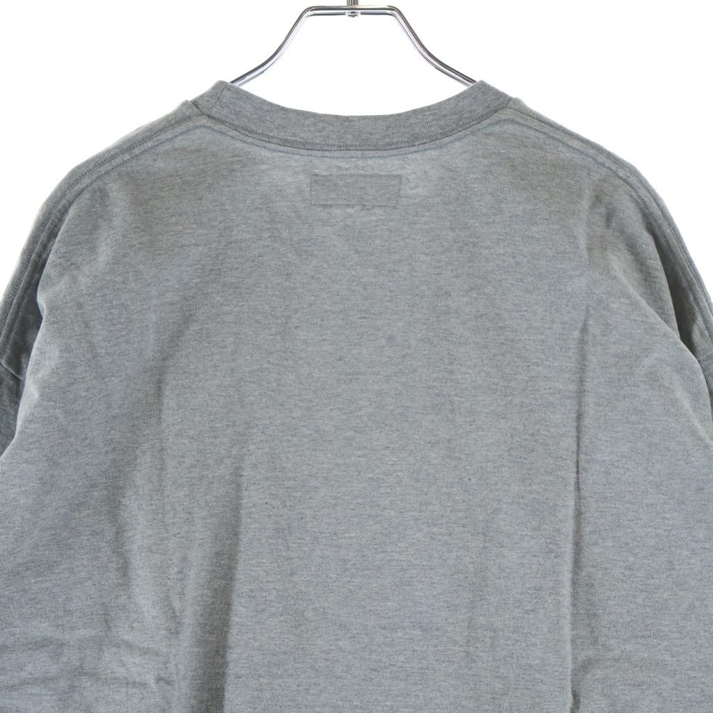 WIND AND SEA(ウィンダンシー) BALLOON L/S TEE ロゴ刺繍 バルーン クルーネック スウェットトレーナー グレー WDS-BALL-09