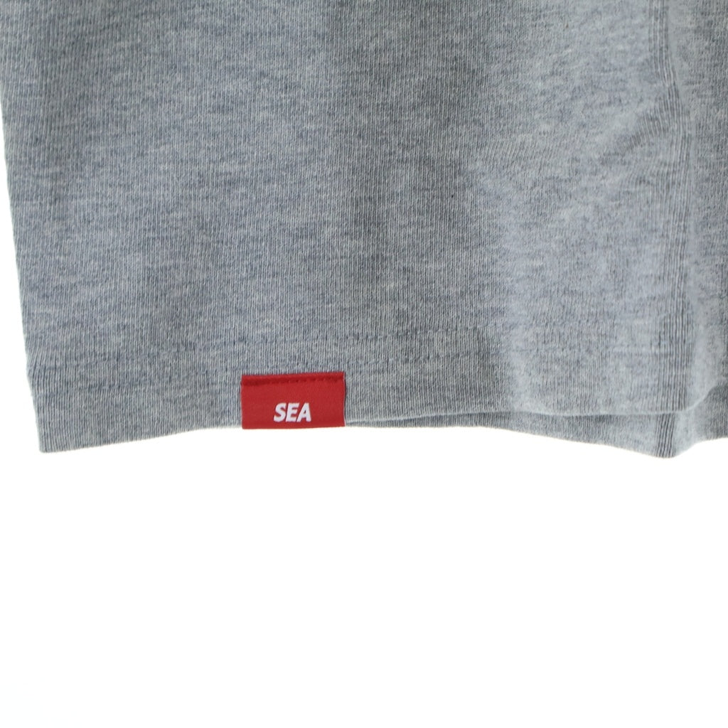 WIND AND SEA(ウィンダンシー) BALLOON L/S TEE ロゴ刺繍 バルーン クルーネック スウェットトレーナー グレー WDS-BALL-09