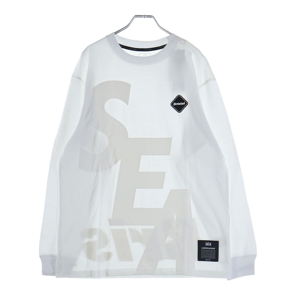 F.C.R.B.(エフシーアールビー) ×WIND AND SEA EMBLEM LOGO TEE ウィンダーシー クルーネック 長袖Tシャツ カットソー ホワイト FCRB-220154