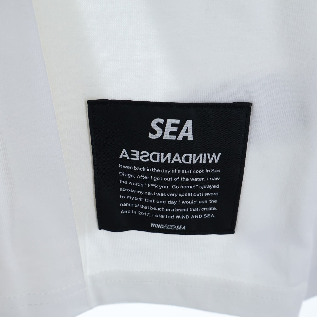 F.C.R.B.(エフシーアールビー) ×WIND AND SEA EMBLEM LOGO TEE ウィンダーシー クルーネック 長袖Tシャツ カットソー ホワイト FCRB-220154