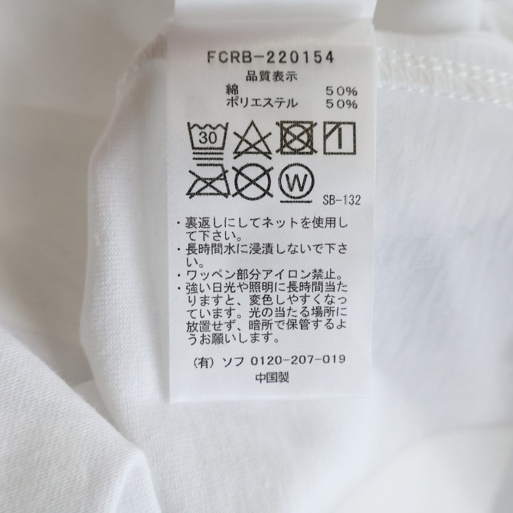 F.C.R.B.(エフシーアールビー) ×WIND AND SEA EMBLEM LOGO TEE ウィンダーシー クルーネック 長袖Tシャツ カットソー ホワイト FCRB-220154