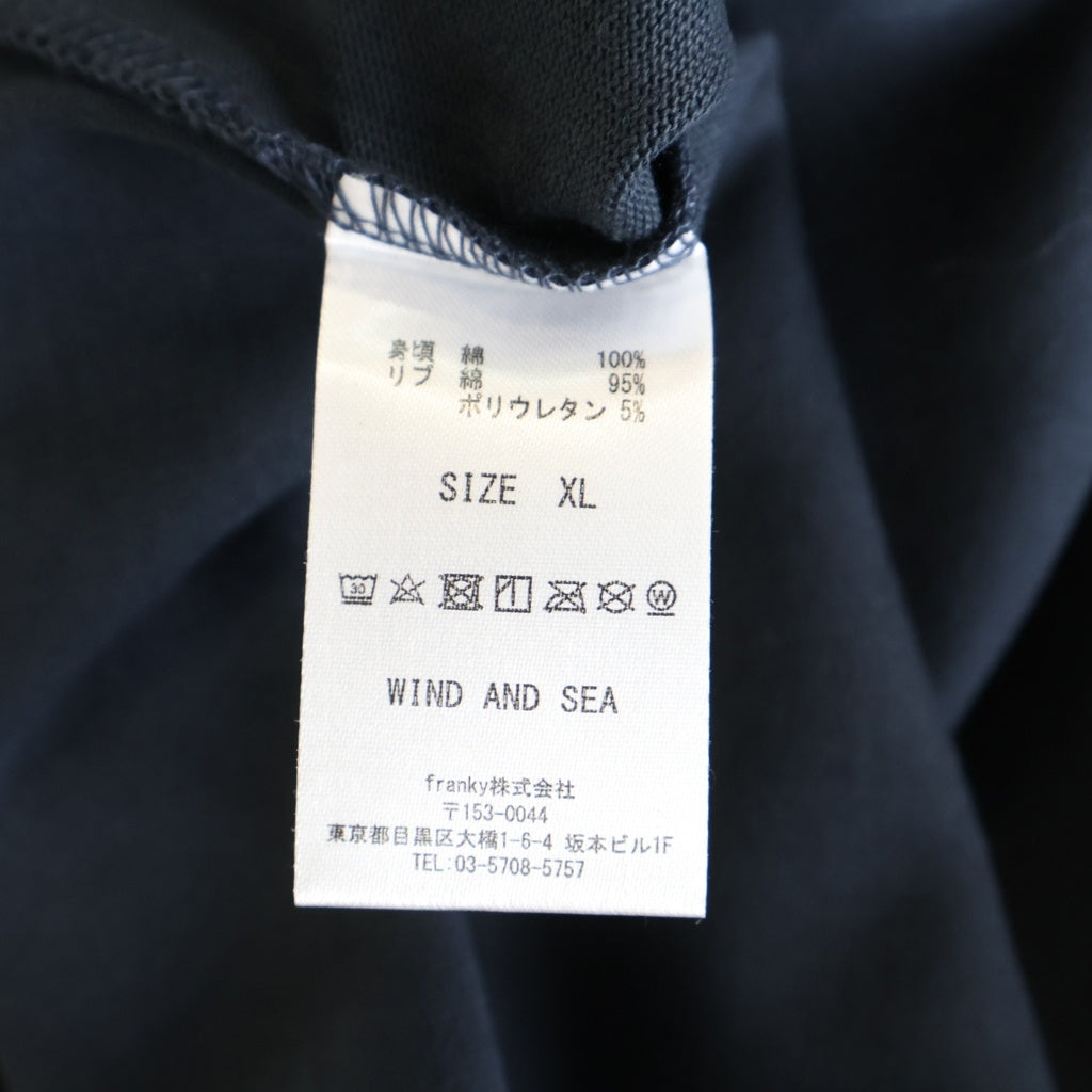 WIND AND SEA(ウィンダンシー) 23AW ×DENHAM S/S TEE デンハム プリント 半袖Tシャツ カットソー ネイビー WDS-C-DHM-23-Q4-06