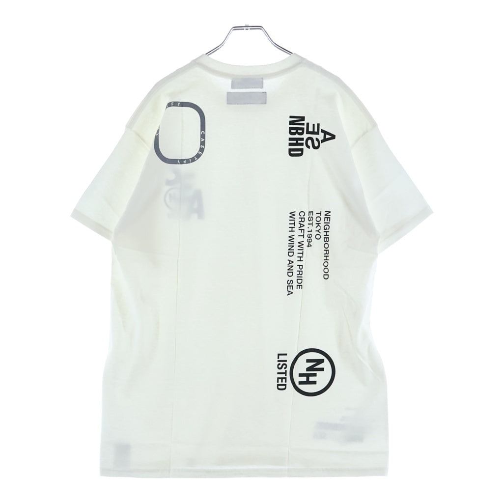 WIND AND SEA(ウィンダンシー) ×NEIGHBORHOOD CASETIFY ネイバーフッド ケースティファイ プリント Tシャツ クルーネック 半袖Tシャツ カットソー ホワイト 211EL04N-STM01S