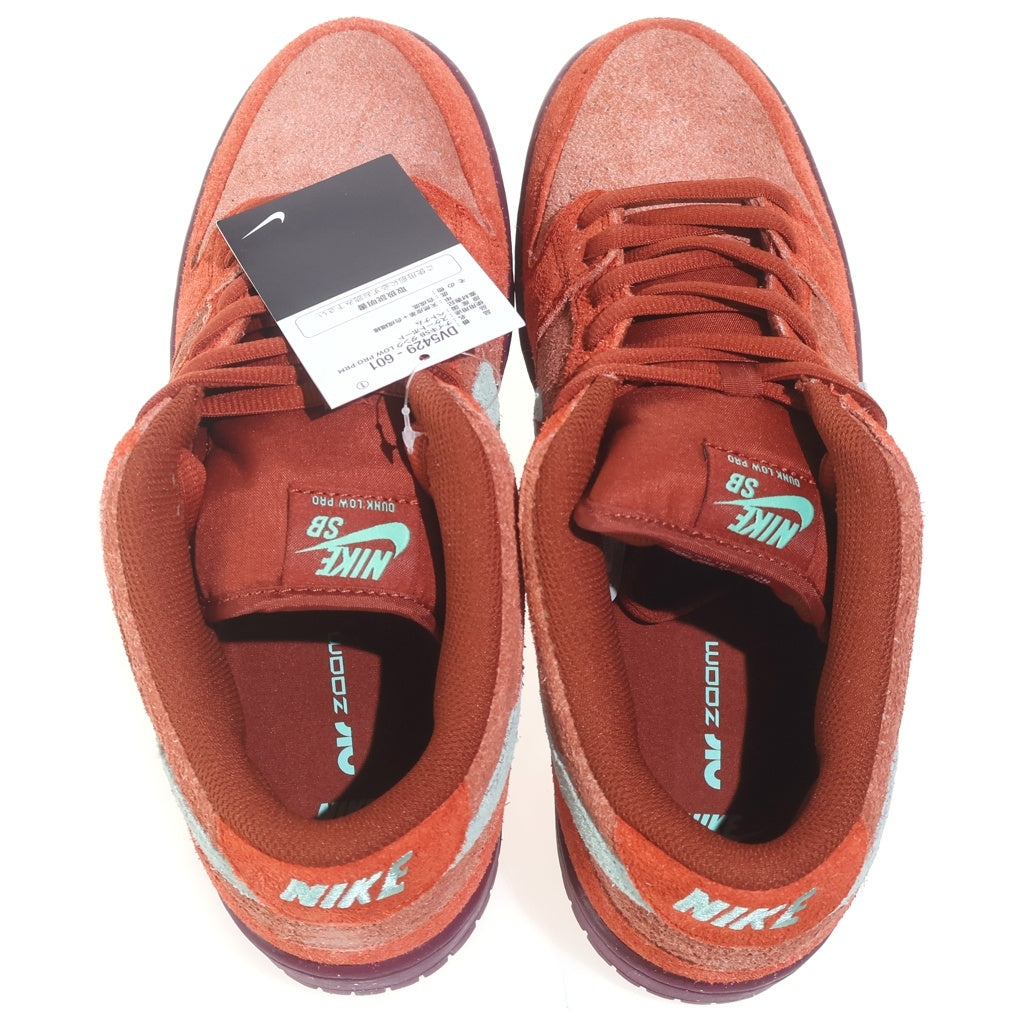 NIKE SB(ナイキエスビー) DUNK LOW PRM MYSTIC RED AND ROSEWOOD DV5429-601 ダンク プレミアム ミスティックレッド アンド ローズウッド ローカットスニーカー US11/29cm