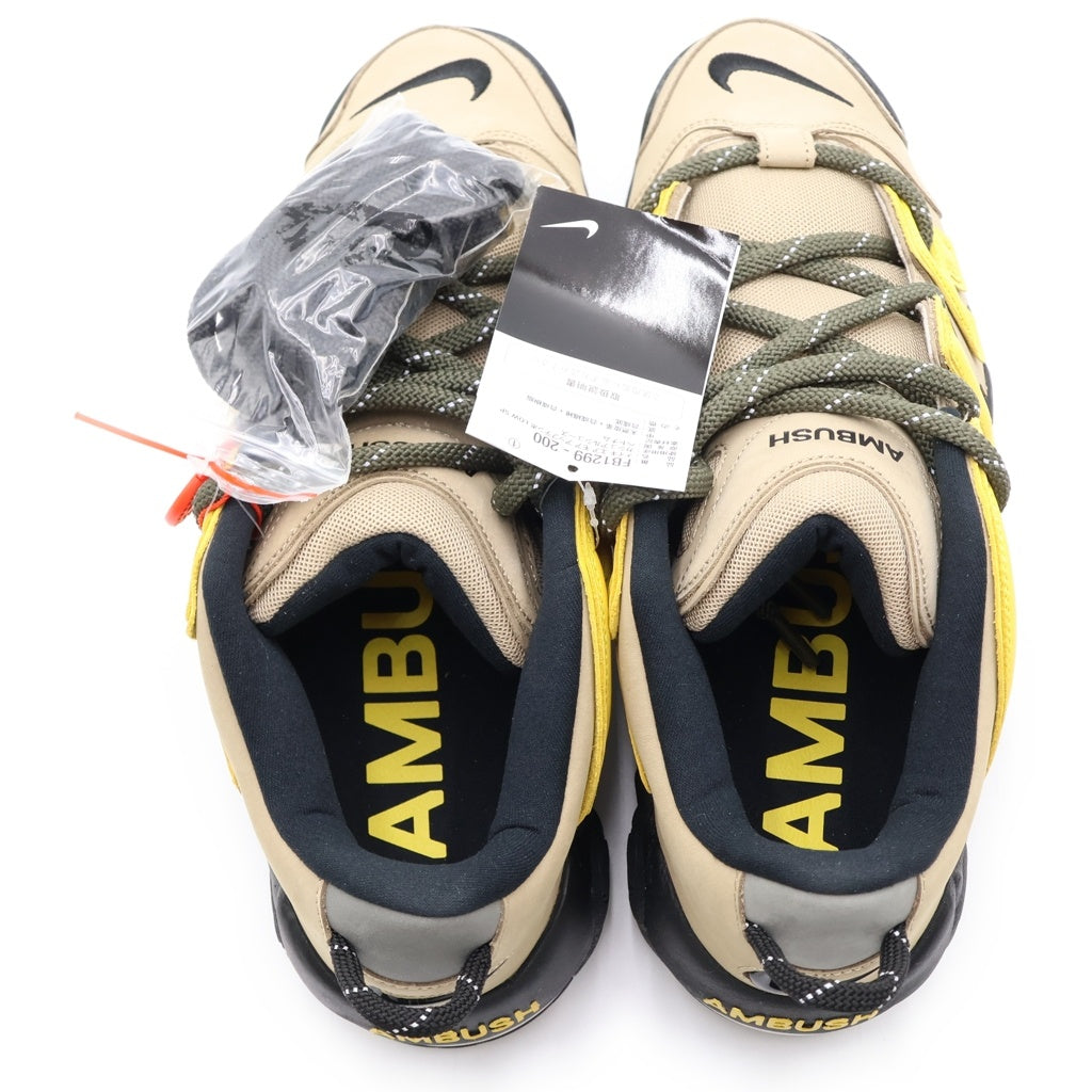 NIKE(ナイキ) ×AMBUSH AIR MORE UPTEMPO LOW VIVID SULFUR AND LIMESTONE アンブッシュ エアモアアップテンポ ハイカットスニーカー ベージュ US11/29cm FB1299-200