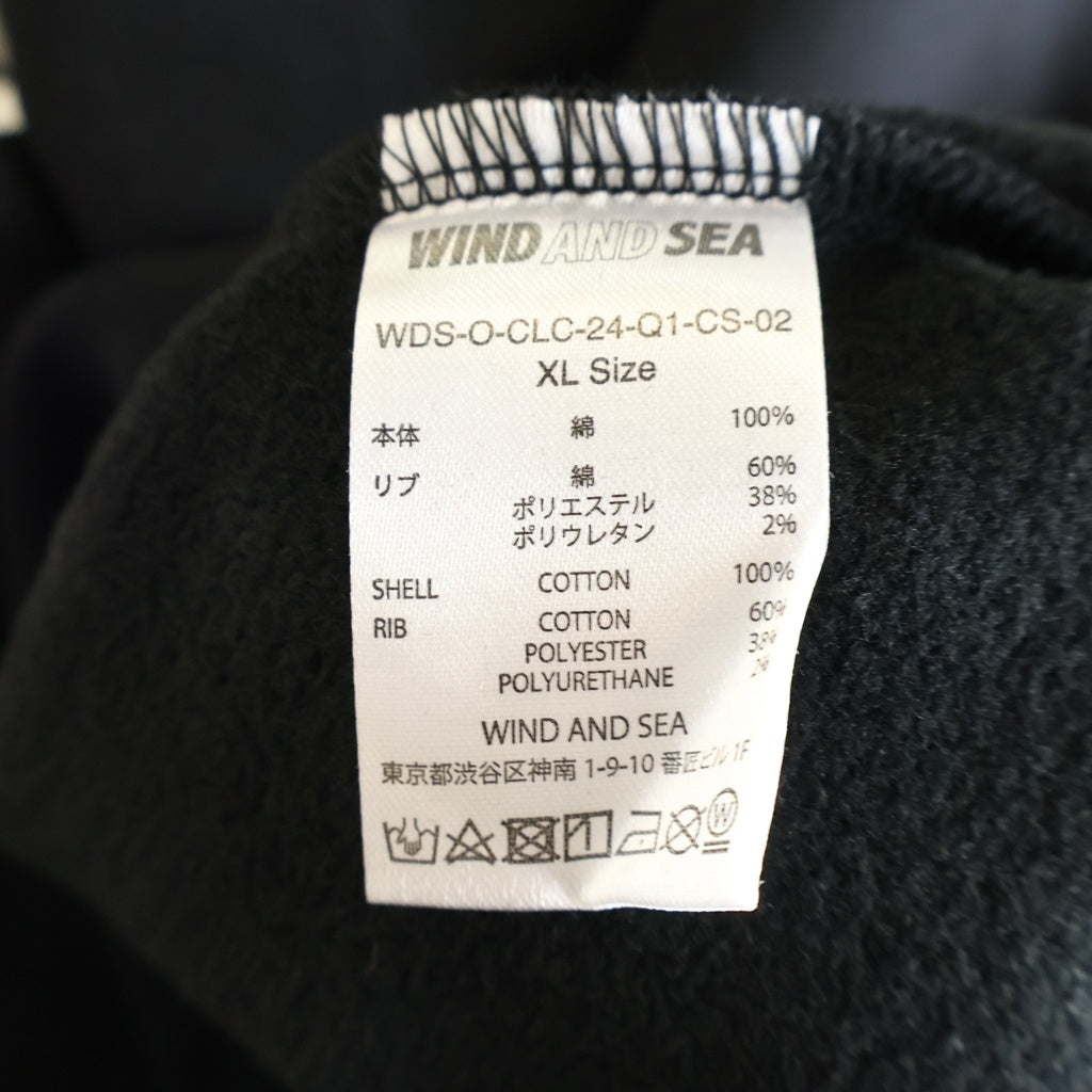 WIND AND SEA(ウィンダンシー) 24AW ビッグロゴプリントクルーネック スウェットトレーナー ブラック WDS-O-CLC-24-Q1-CS-02