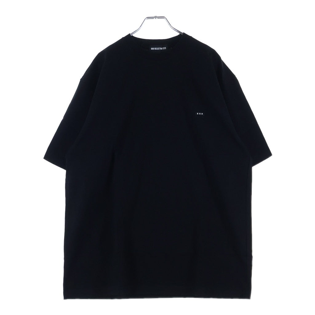 GOD SELECTION XXX(ゴッドセレクショントリプルエックス) 23SS ×FRAGMENT DESIGN フラグメントデザイン ロゴプリントクルーネック半袖Tシャツカットソー ブラック GX-S23-FST-02