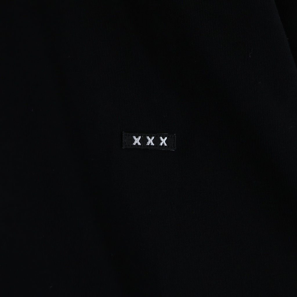 GOD SELECTION XXX(ゴッドセレクショントリプルエックス) 23SS ×FRAGMENT DESIGN フラグメントデザイン ロゴプリントクルーネック半袖Tシャツカットソー ブラック GX-S23-FST-02