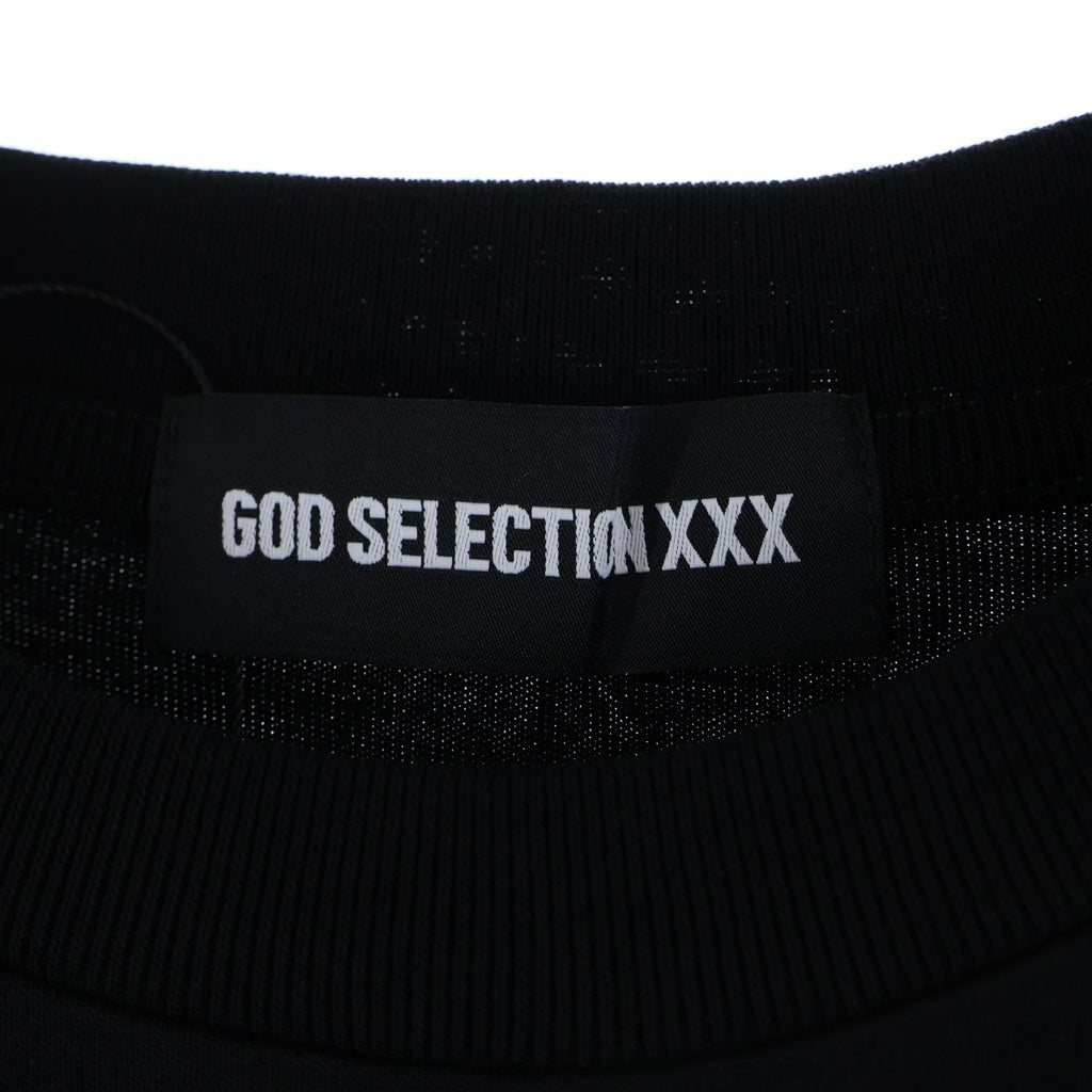 GOD SELECTION XXX(ゴッドセレクショントリプルエックス) 23SS ×FRAGMENT DESIGN フラグメントデザイン ロゴプリントクルーネック半袖Tシャツカットソー ブラック GX-S23-FST-02