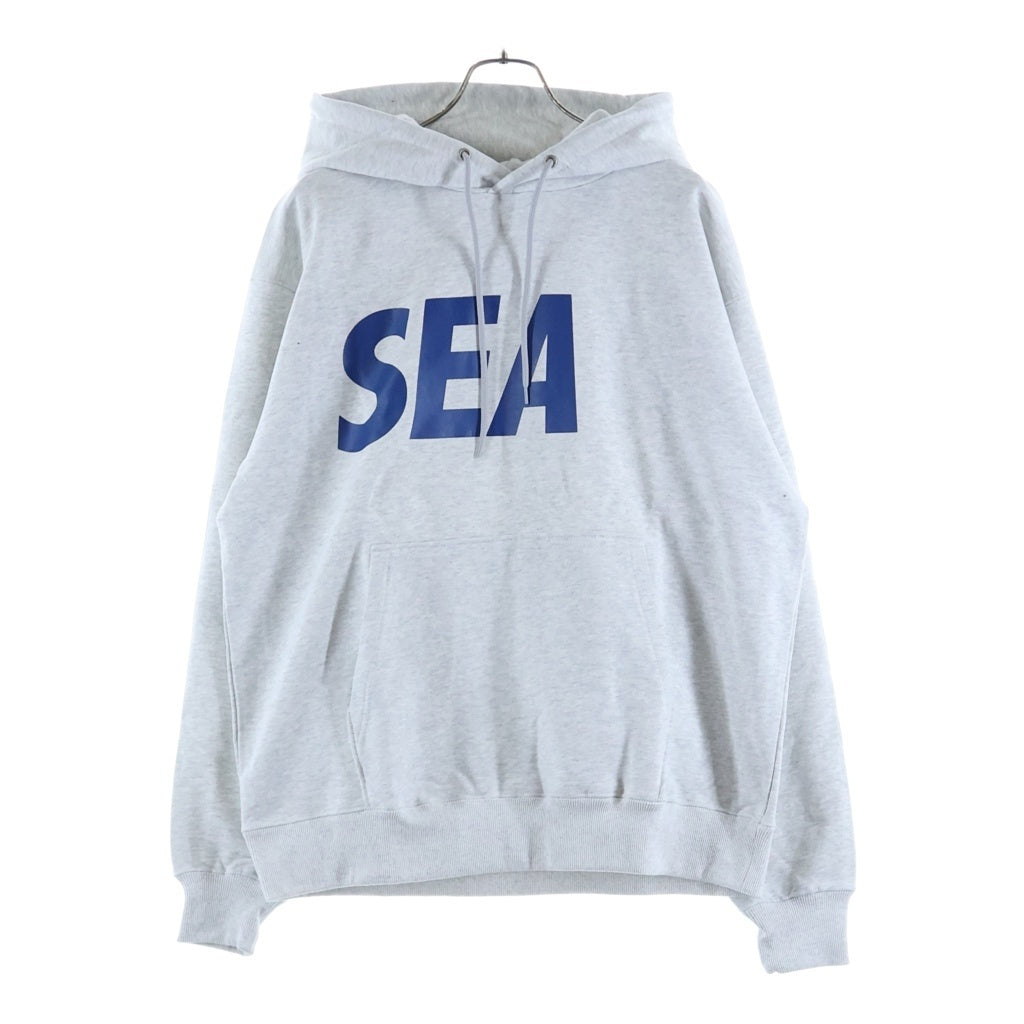 WIND AND SEA(ウィンダンシー) ロゴプリントスウェット プルオーバーパーカー グレー ASH.H-HAVY