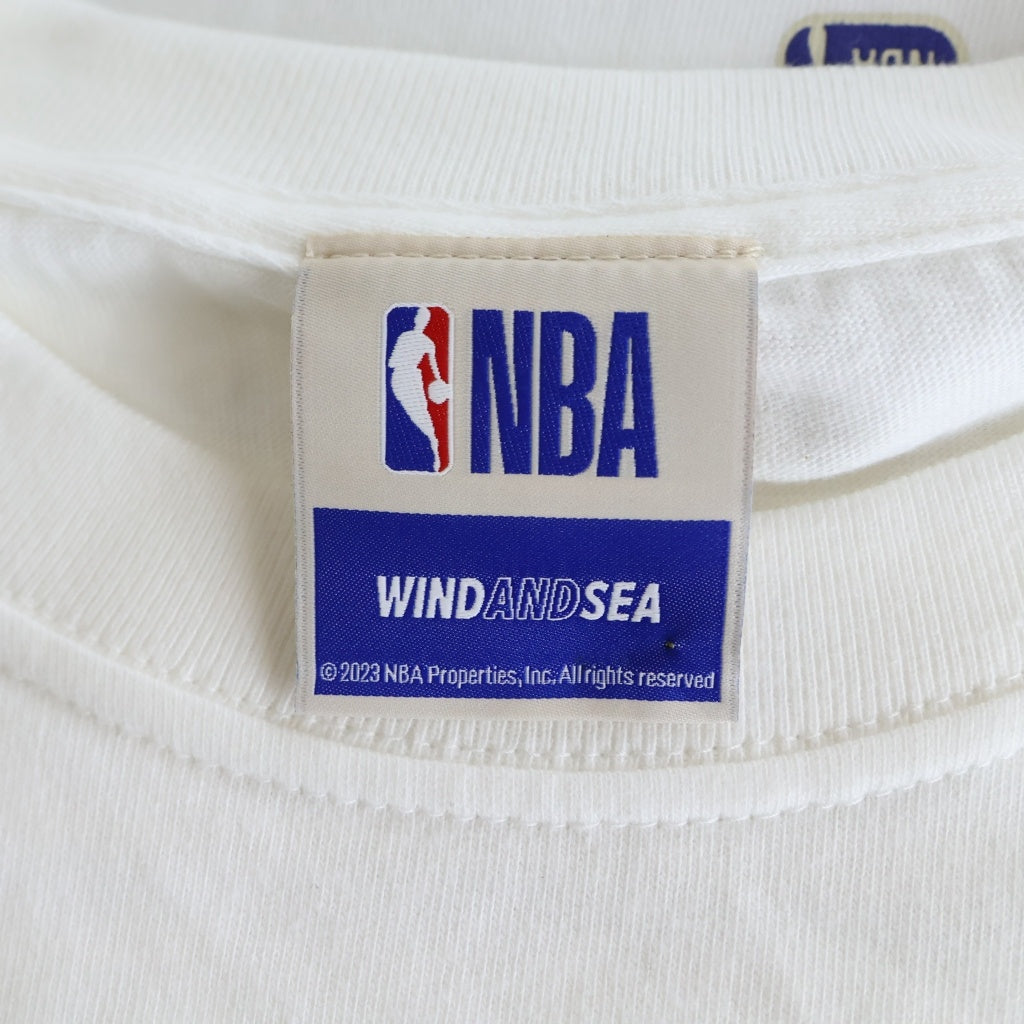 WIND AND SEA(ウィンダンシー) ×NBA PLAYOFFS TEE プレイオフ クルーネック半袖Tシャツカットソー ホワイト WDS-C-NBAPO-23-Q4-01