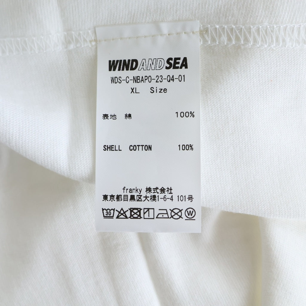 WIND AND SEA(ウィンダンシー) ×NBA PLAYOFFS TEE プレイオフ クルーネック半袖Tシャツカットソー ホワイト WDS-C-NBAPO-23-Q4-01