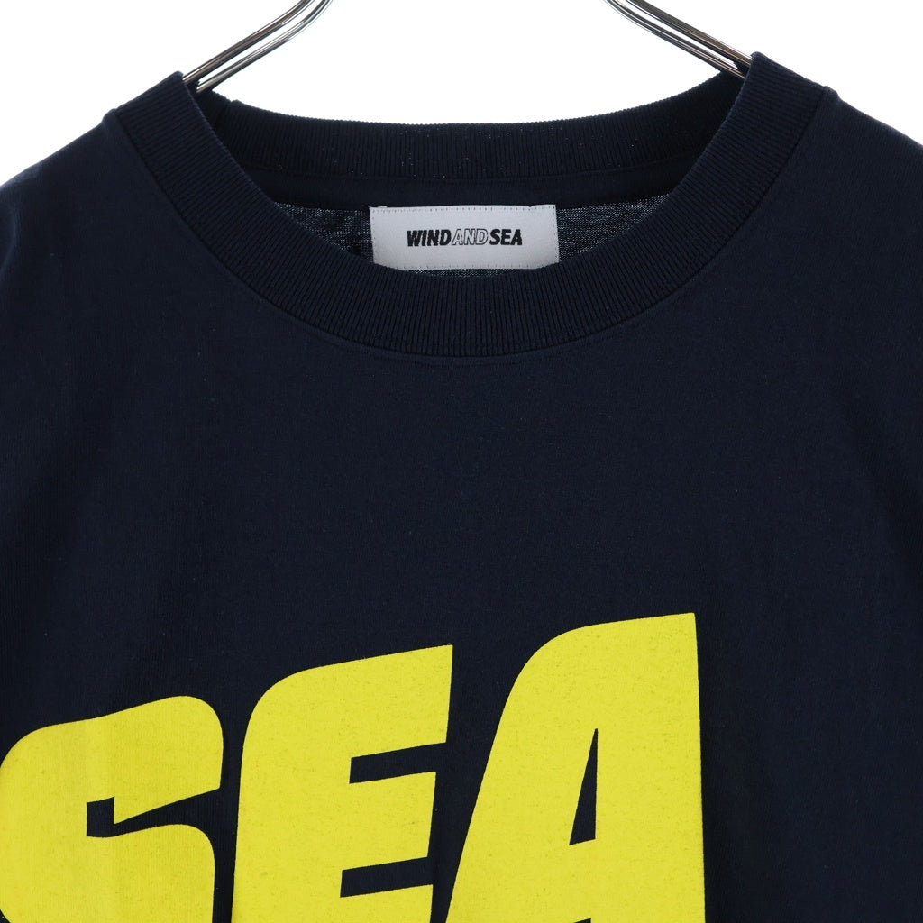 WIND AND SEA(ウィンダンシー) ×SNKR DUNK スニーカー ダンク プリント半袖Tシャツカットソー ネイビー WDS-SNKR-01