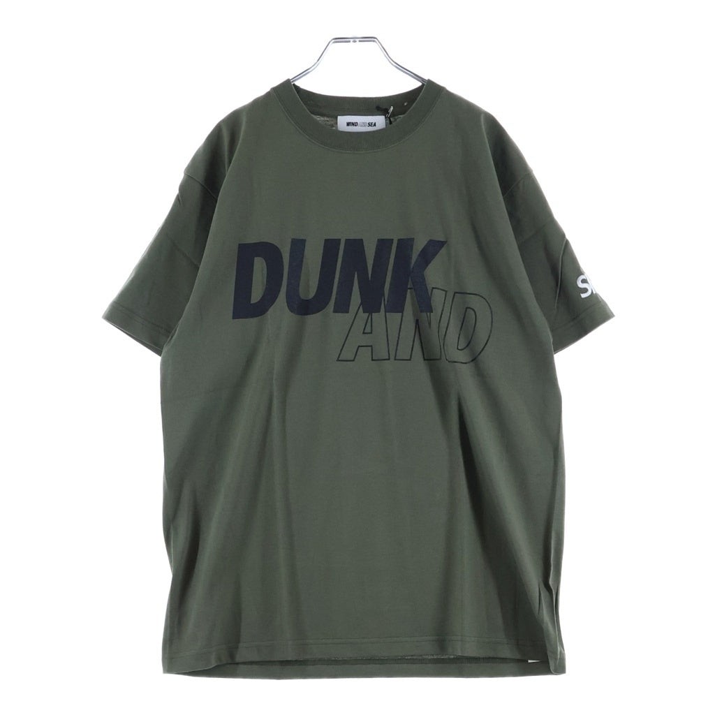 WIND AND SEA(ウィンダンシー) ×SNKR DUNK スニーカー ダンク プリント半袖Tシャツカットソー カーキ WDS-SNKR-03