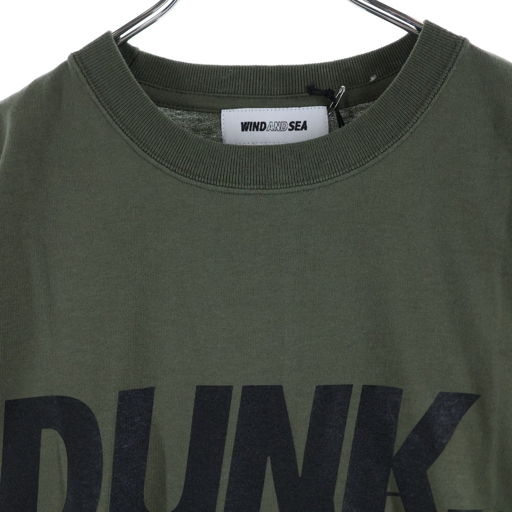 WIND AND SEA(ウィンダンシー) ×SNKR DUNK スニーカー ダンク プリント半袖Tシャツカットソー カーキ WDS-SNKR-03