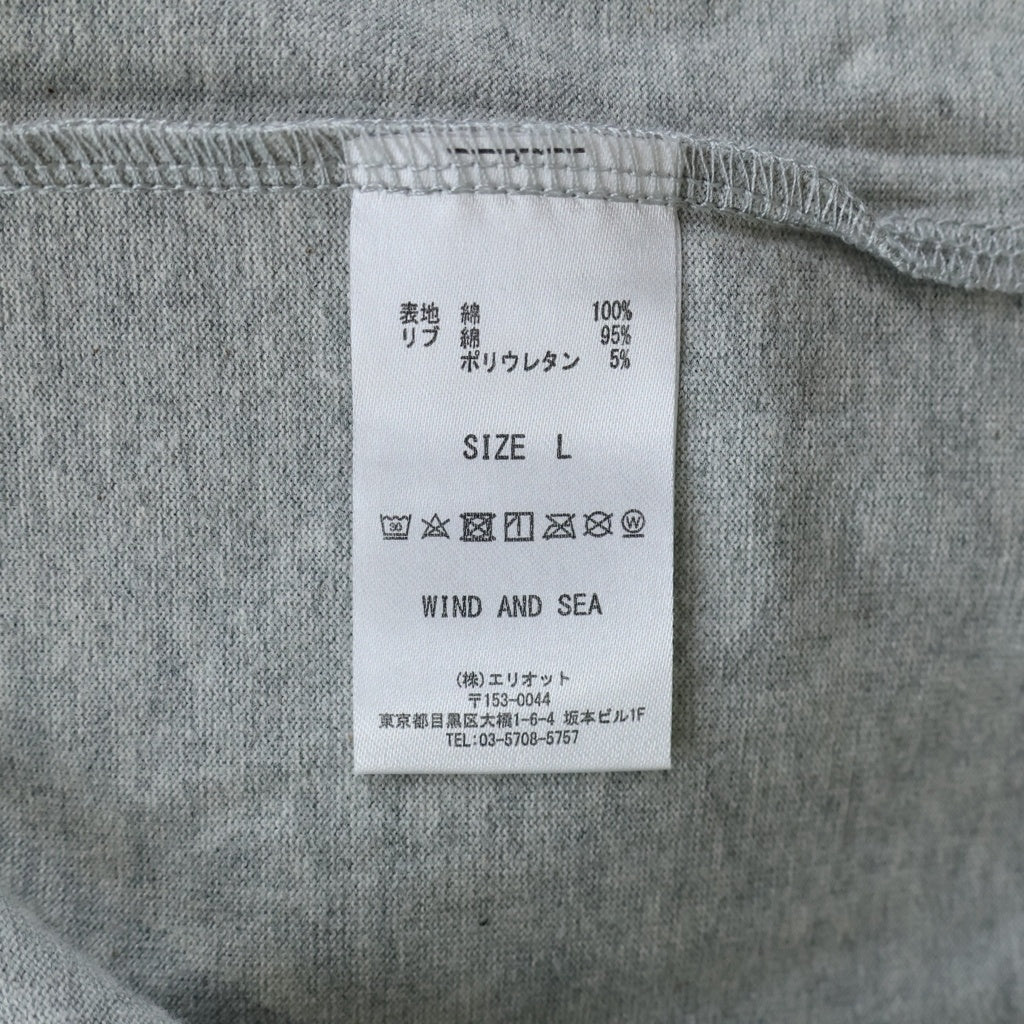 WIND AND SEA(ウィンダンシー) 21SS ロゴプリントクルーネック半袖Tシャツカットソー グレー WDS-SEA-21S-01