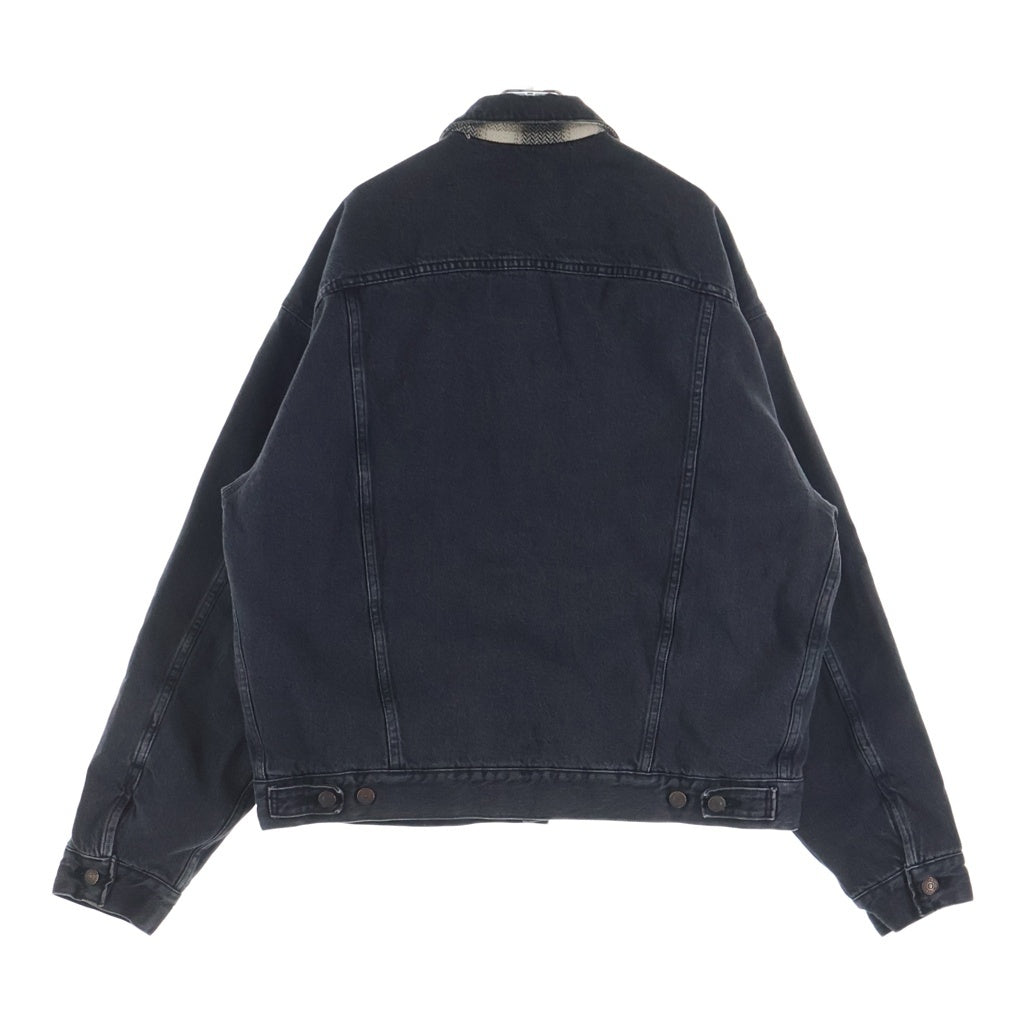 orslow(オアスロー) ORGANIC COTTON FLANNEL CHECK LINING BLACK DENIM JACKET フランネルライナー付き 3rd TYPE デニムジャケット ブラック 01-6105-D61S