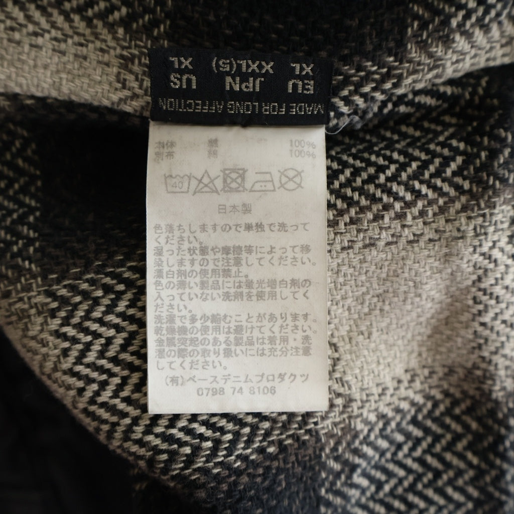 orslow(オアスロー) ORGANIC COTTON FLANNEL CHECK LINING BLACK DENIM JACKET フランネルライナー付き 3rd TYPE デニムジャケット ブラック 01-6105-D61S