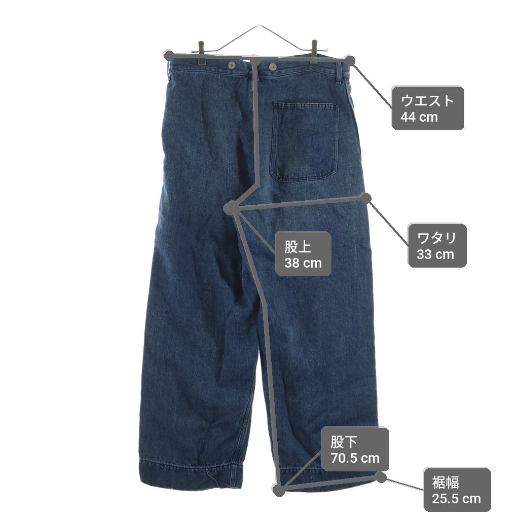 AUBERGE(オーベルジュ) 26SS BLACK LAND HEMP DENIM WIDE PANTS ROLF ブラック ランド ヘンプ デニム ワイド パンツ ロルフ AU26S08