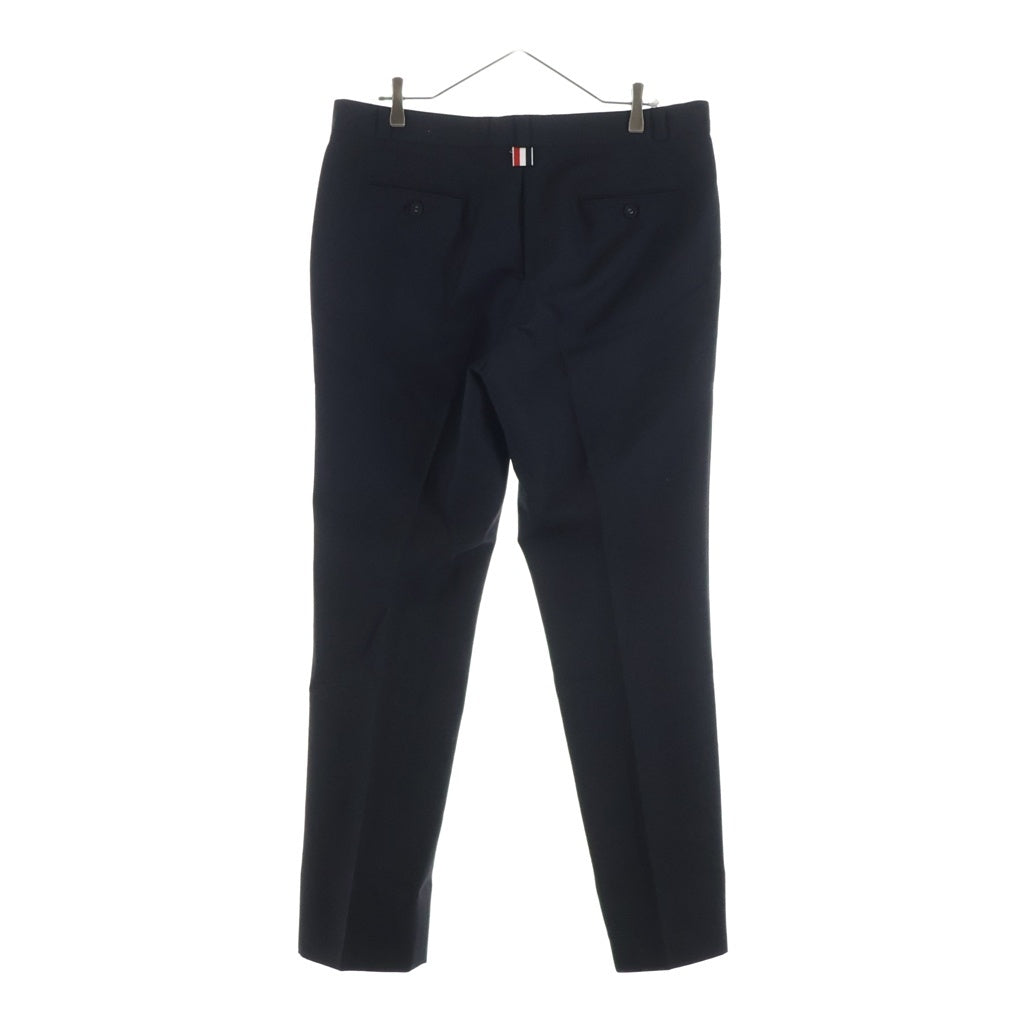 THOM BROWNE(トムブラウン) ウール モヘア センタープレス スラックス トラウザーパンツ ブラック