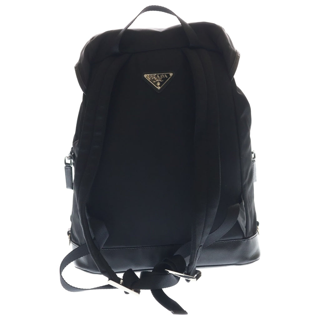 PRADA(プラダ) トライアングルロゴプレート ナイロン リュックサック バックパック ブラック V164 レディース
