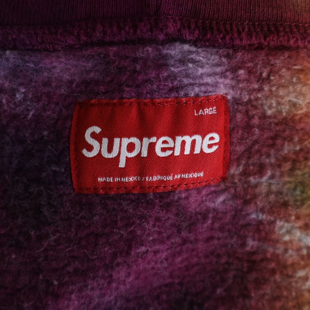 SUPREME(シュプリーム) 24SS Overdyed Small Box Zip Up Hooded Sweatshirt オーバーダイ スモールボックス ジップアップ パーカー フーディー スウェット パープル