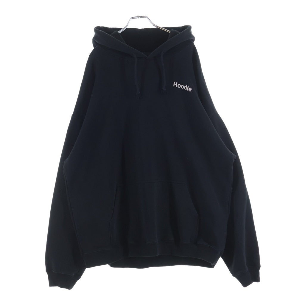 VETEMENTS(ヴェトモン) 21SS DEFINITION HOODIE 辞書 バックレタリング プリント スウェット プルオーバー パーカー ブラック UE51TR310B
