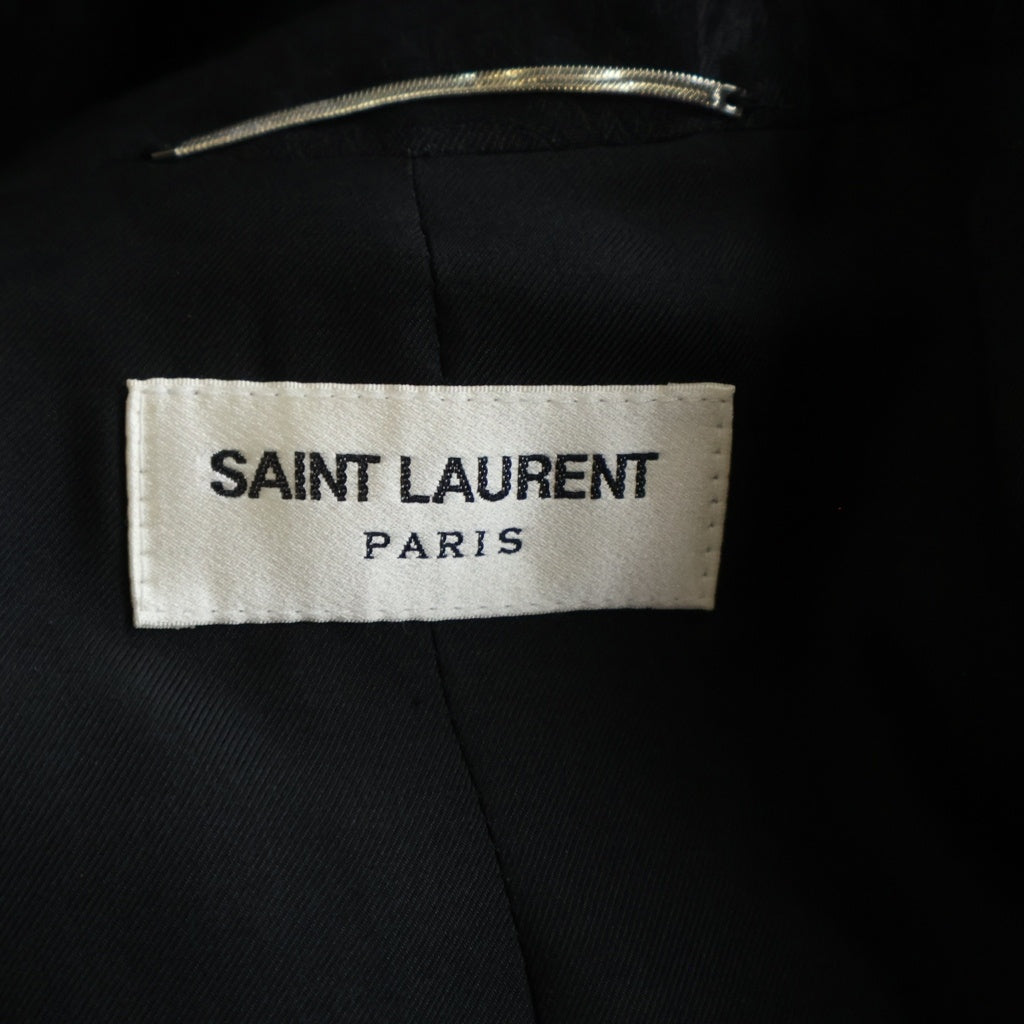SAINT LAURENT PARIS(サンローランパリ) 20AW フラワージャガード 1Bシングルテーラードジャケット/スラックスロングパンツ ブラック 600331/596927
