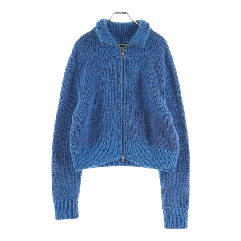 MM6 Maison Margiela(エムエムシックスメゾンマルジェラ) 22AW ZIP SWEATER ダブルジップ ハイネック ドライバーズニット セーター レディース ブルー S52GP0119