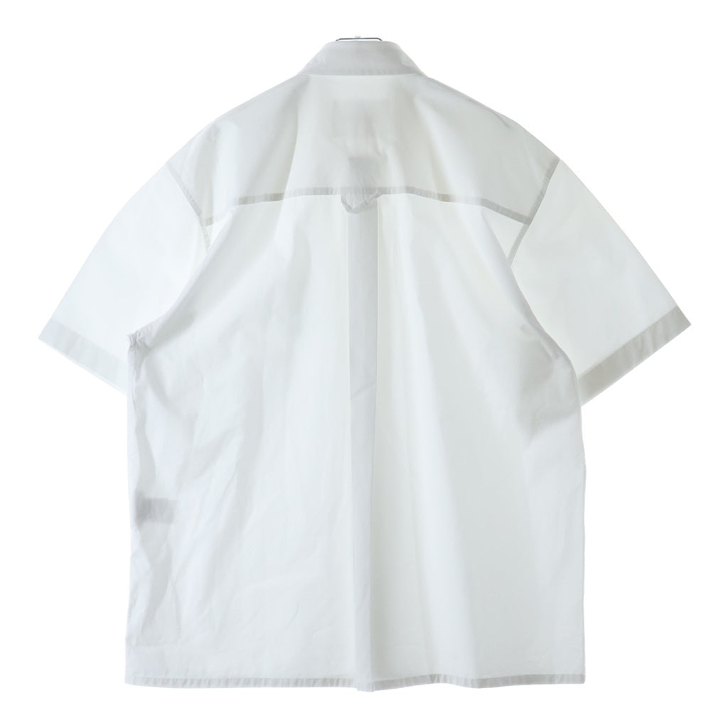 JIL SANDER(ジルサンダー) 21SS NEVER FADE AWAY PLAQUE SHIRT プレートデザイン 半袖 シャツ ホワイト HS JM IM 0010
