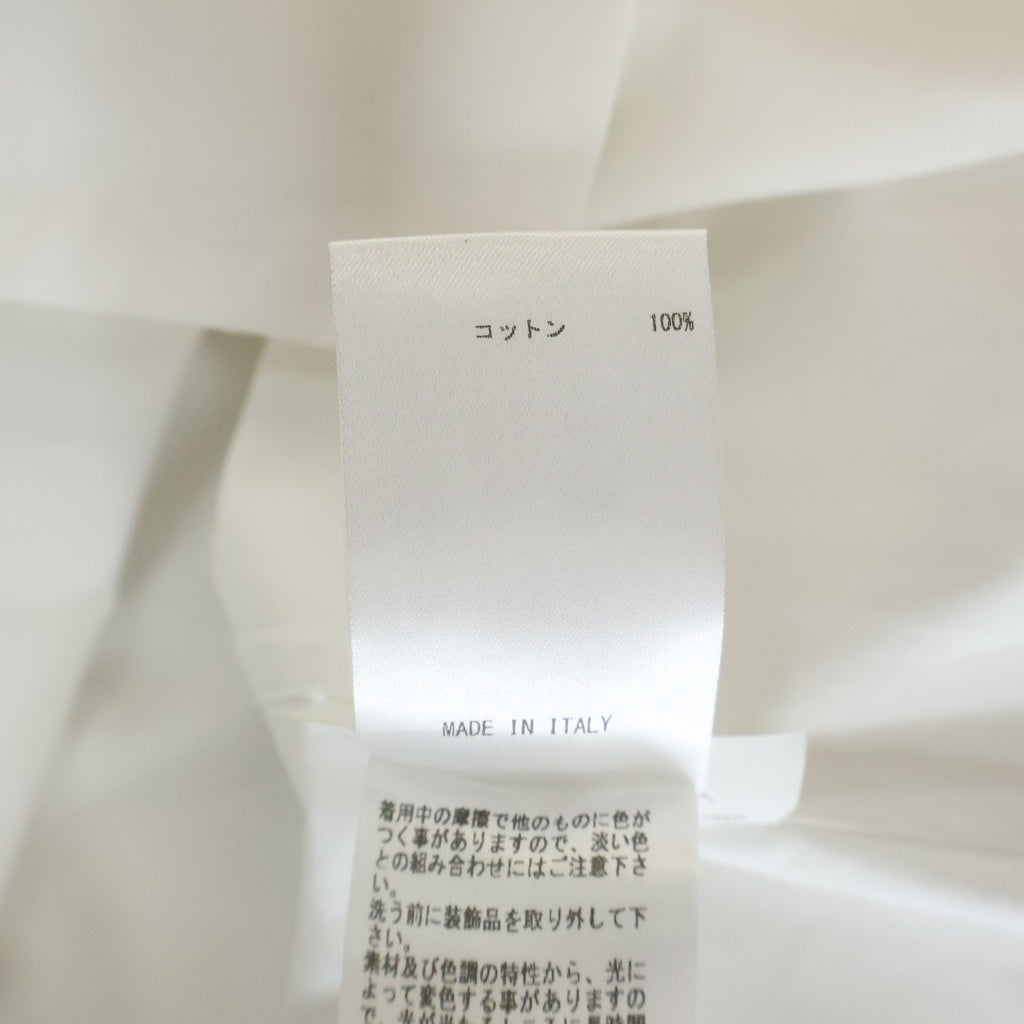 JIL SANDER(ジルサンダー) 21SS NEVER FADE AWAY PLAQUE SHIRT プレートデザイン 半袖 シャツ ホワイト HS JM IM 0010