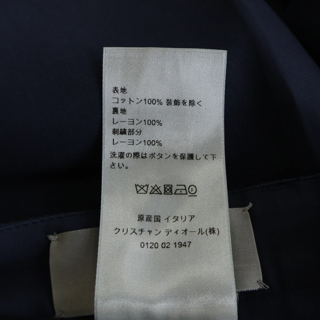 DIOR(ディオール) CDダイヤモンド刺繍 コットンロングパンツ トラウザー スラックス ネイビー 113C127B4451