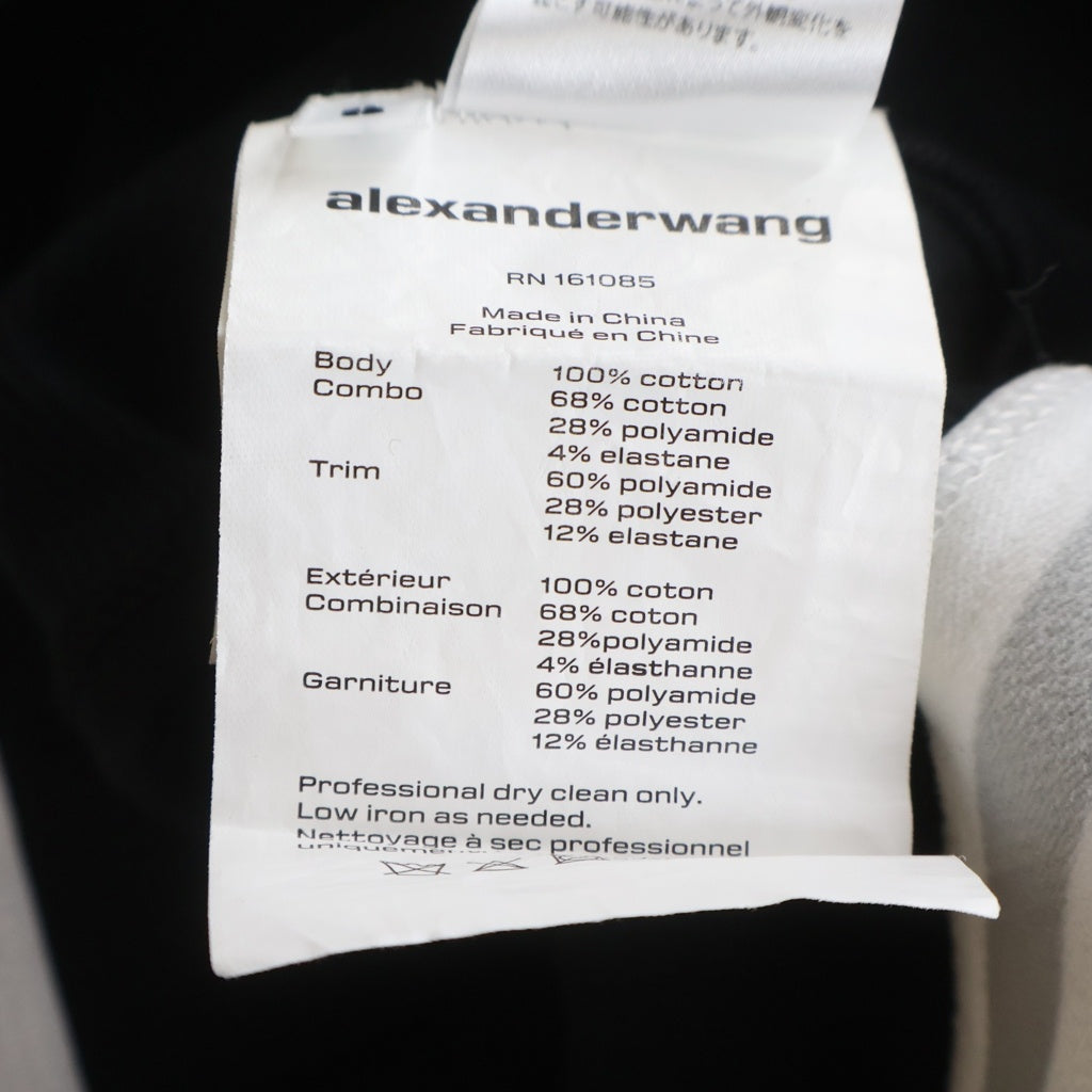 ALEXANDER WANG(アレキサンダーワン) レイヤード クロップド 長袖シャツ ブラック レディース 4WC4231417