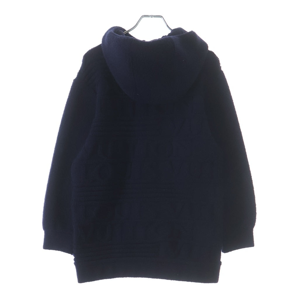 LOUIS VUITTON(ルイヴィトン) 20AW ジップアップ ウール ナイロン ジャガードロゴパーカー ネイビー RW202W XZX FJKC15 レディース