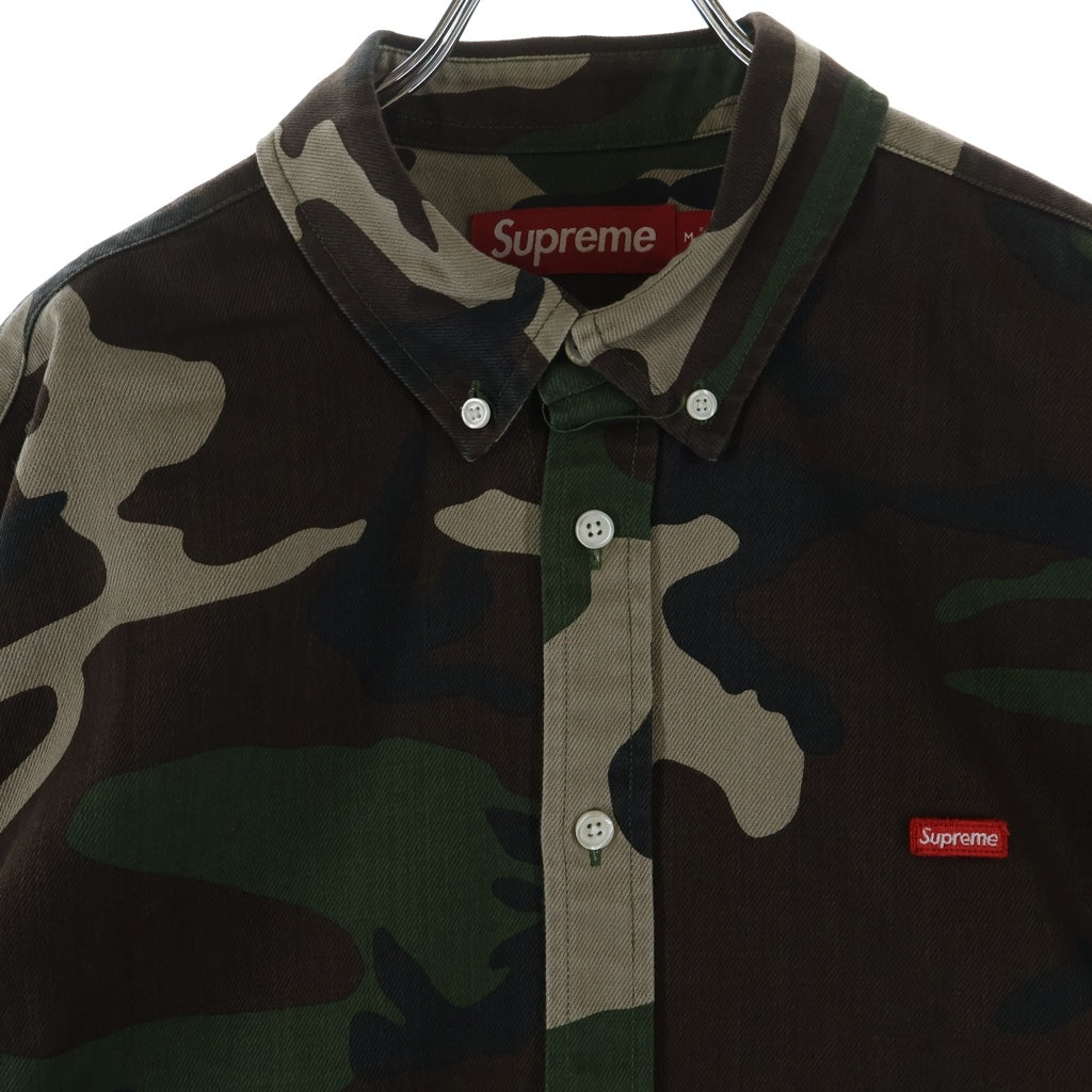 SUPREME(シュプリーム) 25AW Small Box Denim Shirt Woodland Camo ウッドランドカモ スモール ボックスロゴ デニム 長袖シャツ カーキ
