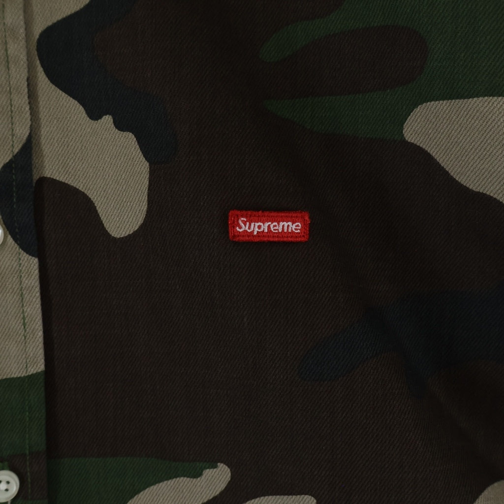 SUPREME(シュプリーム) 25AW Small Box Denim Shirt Woodland Camo ウッドランドカモ スモール ボックスロゴ デニム 長袖シャツ カーキ