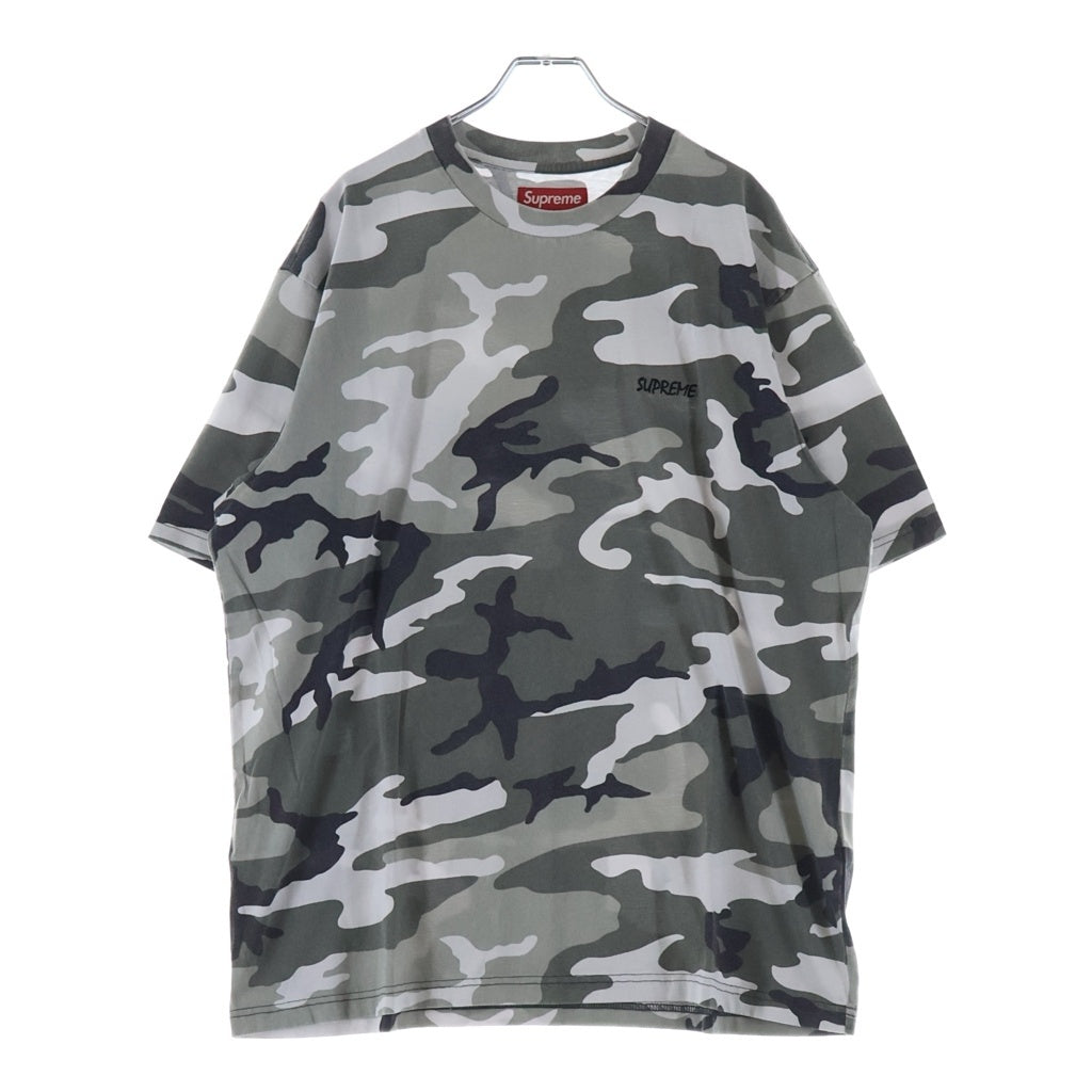 SUPREME(シュプリーム) 25AW Washed S/S Top カモ総柄 ウォッシュド 半袖Tシャツ カットソー グレー