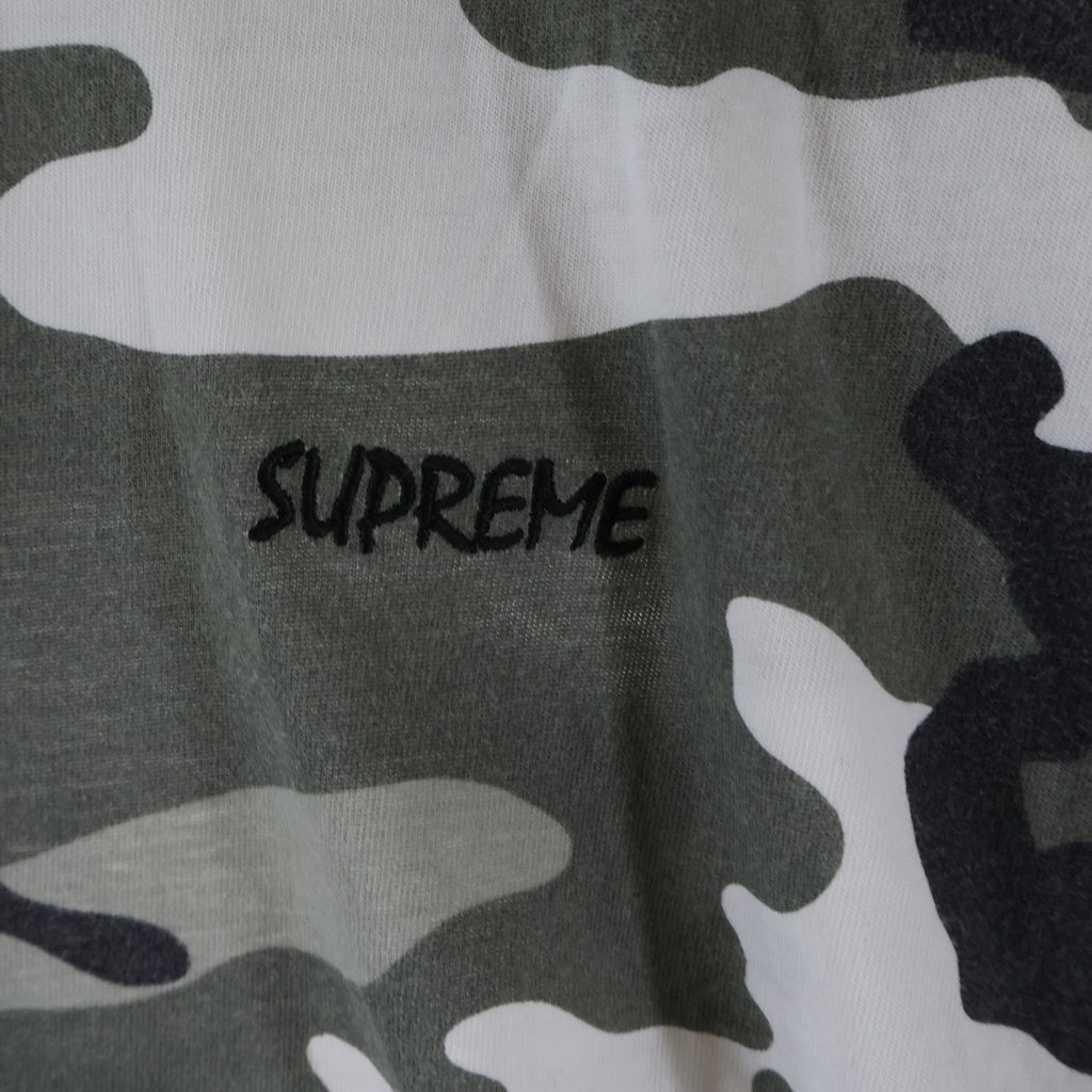 SUPREME(シュプリーム) 25AW Washed S/S Top カモ総柄 ウォッシュド 半袖Tシャツ カットソー グレー