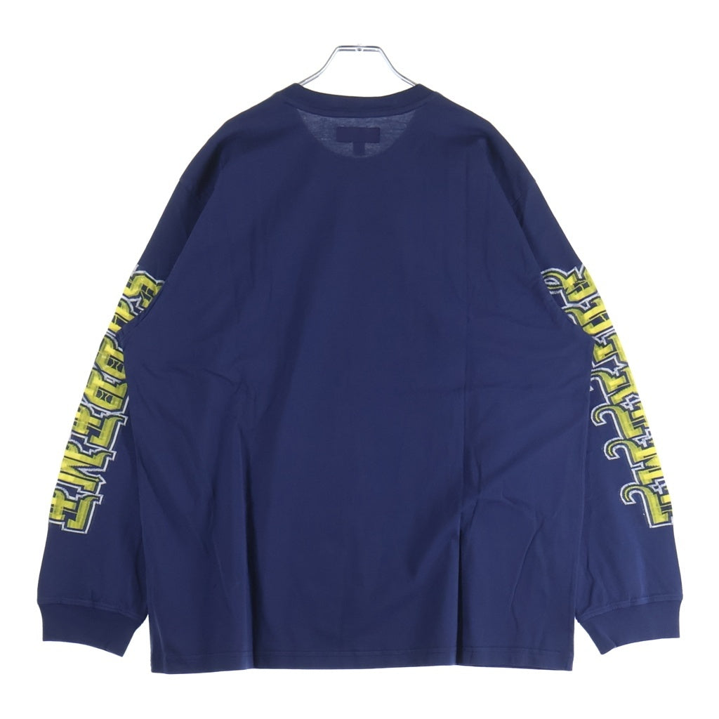 SUPREME(シュプリーム) 25AW Intarsia Sleeve L/S Top インターシャスリーブ 長袖Tシャツカットソー ネイビー