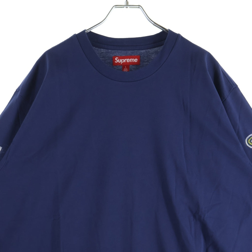 SUPREME(シュプリーム) 25AW Intarsia Sleeve L/S Top インターシャスリーブ 長袖Tシャツカットソー ネイビー