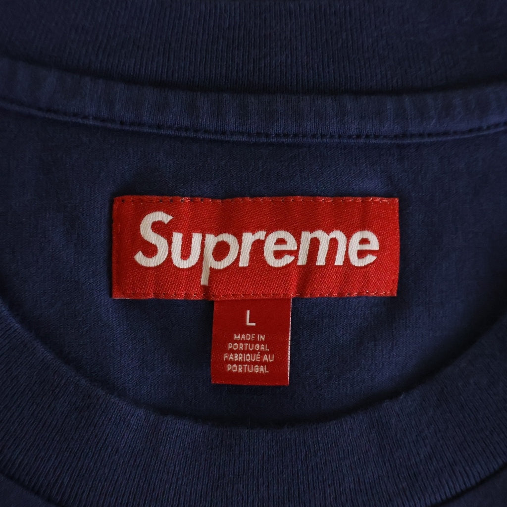 SUPREME(シュプリーム) 25AW Intarsia Sleeve L/S Top インターシャスリーブ 長袖Tシャツカットソー ネイビー