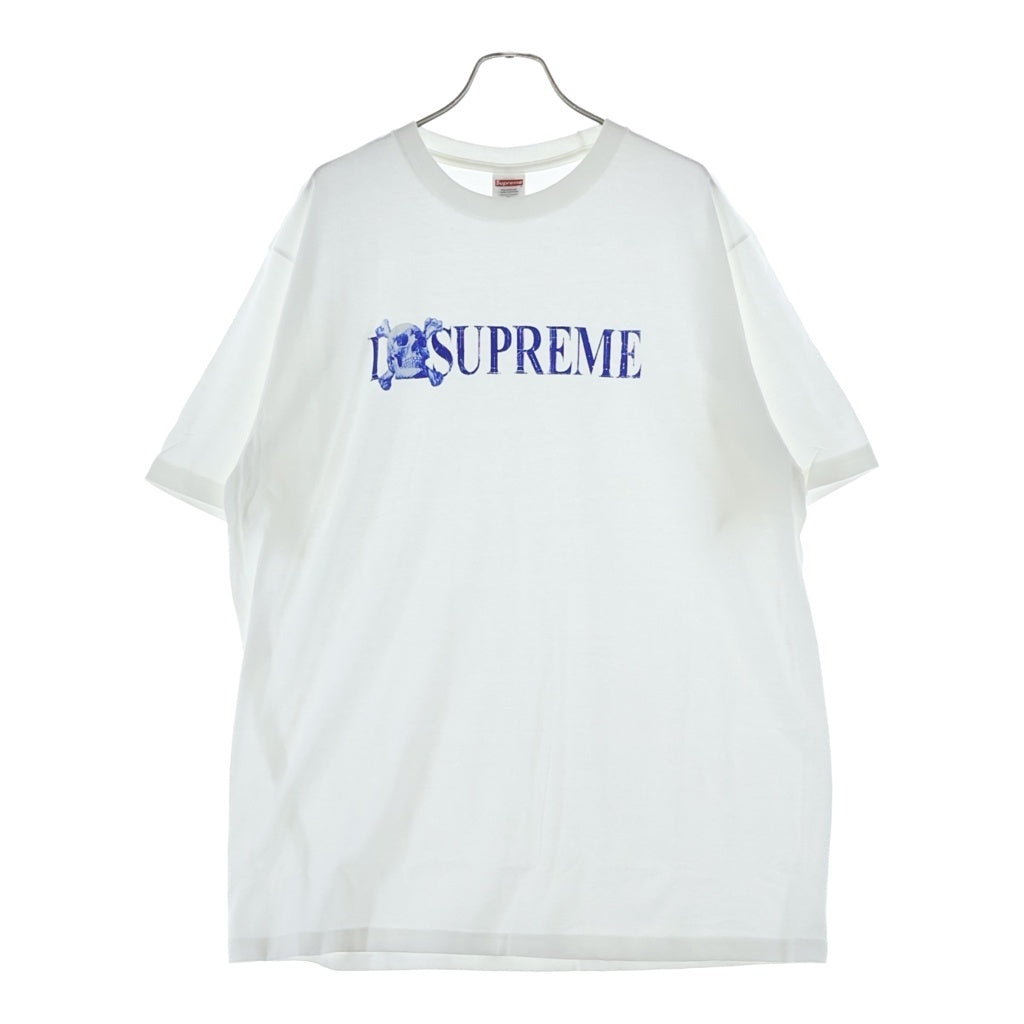 SUPREME(シュプリーム) 25AW Skull Tee スカルプリントクルーネック半袖Tシャツカットソーホワイト