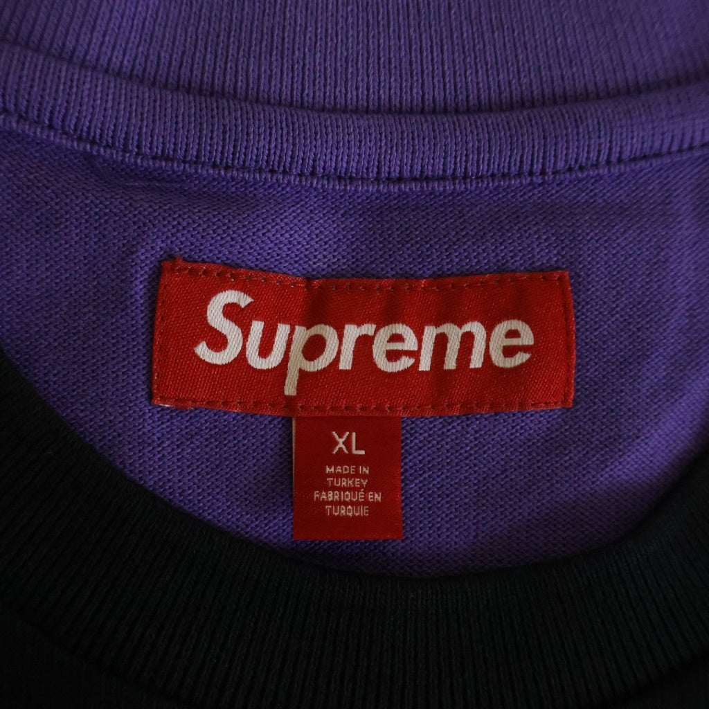 SUPREME(シュプリーム) 25SS Split S/S Football Top クルーネック スプリット 長袖 フットボール トップ Tシャツ ブラック/イエロー