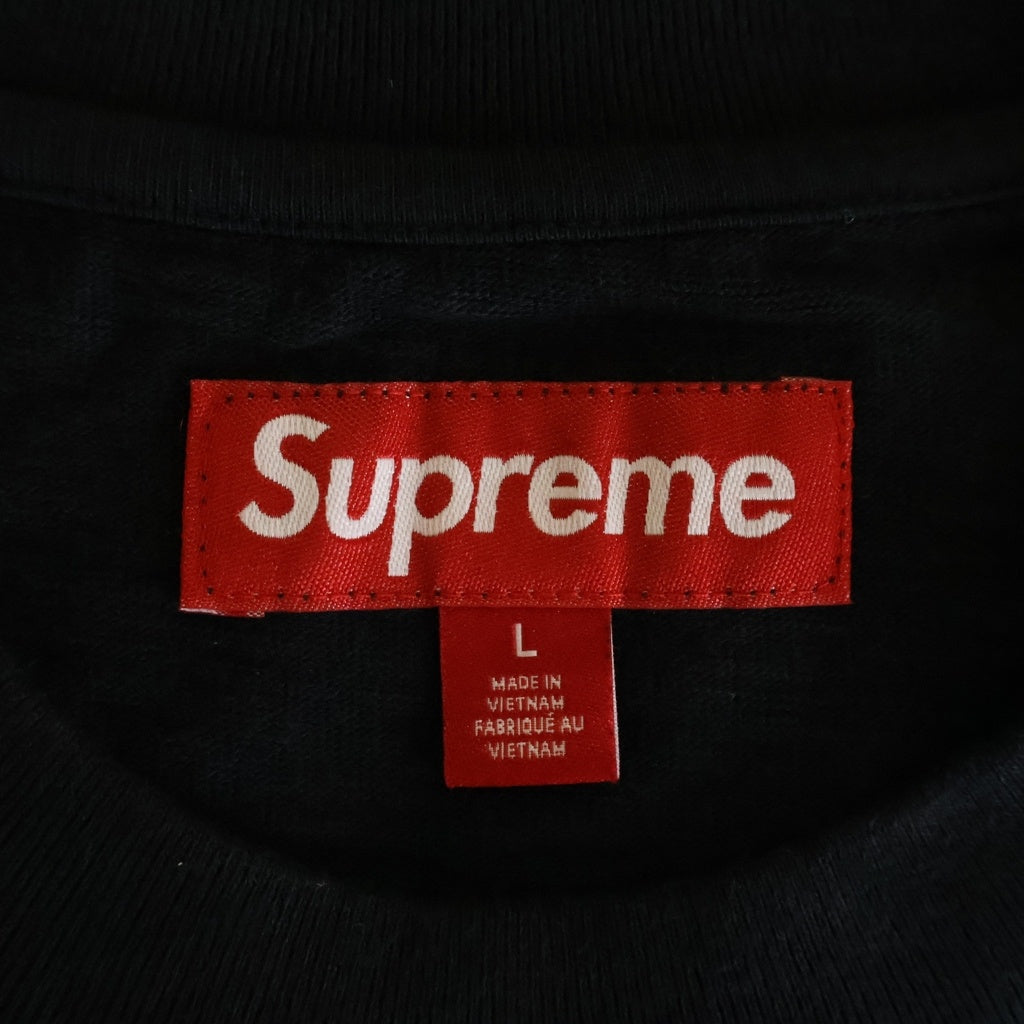 SUPREME(シュプリーム) 25AW Collegiate Applique S/S Top カレッジ アップリケ 半袖Tシャツ ブラック
