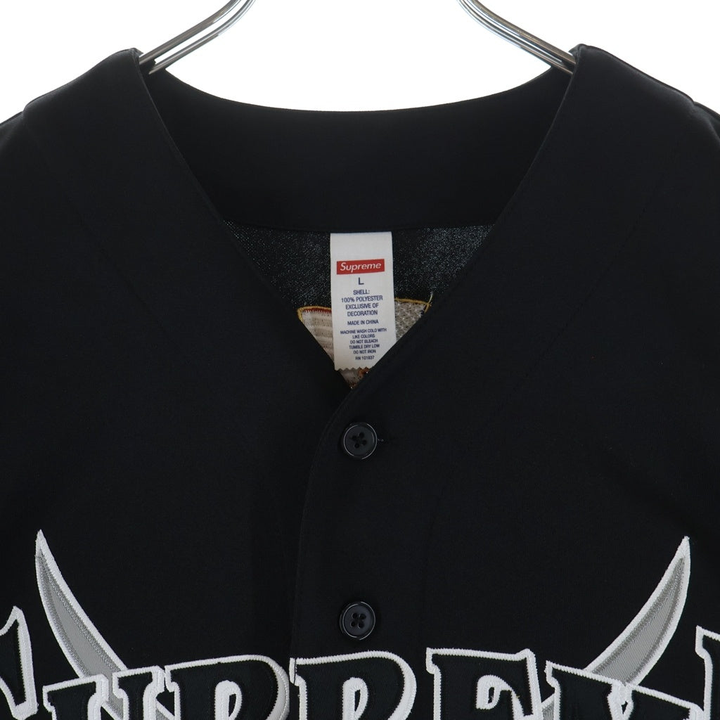 SUPREME(シュプリーム) 25AW Swords Baseball jersey ソードベースボール半袖シャツ ブラック