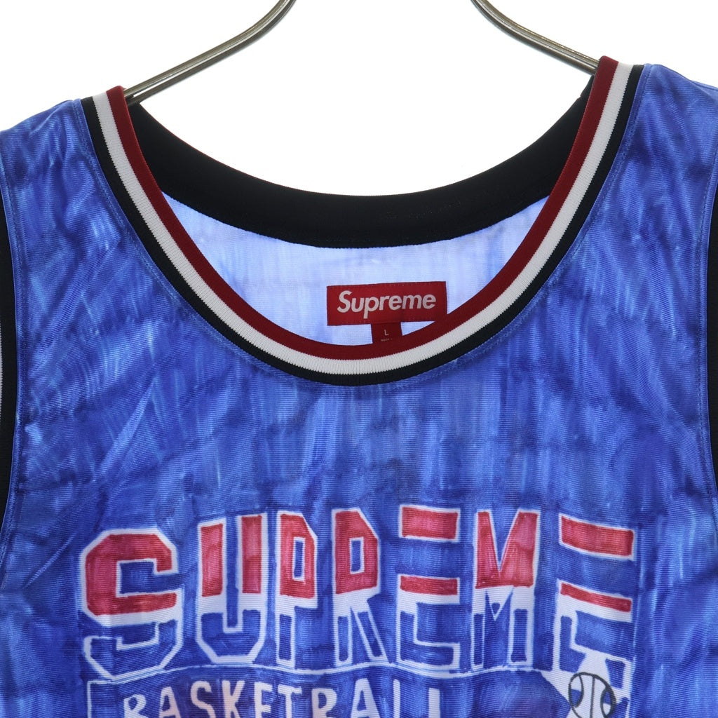 SUPREME(シュプリーム) 25SS Marker Basketball Jersey マーカーロゴ バスケットボール ジャージー タンクトップ ブルー