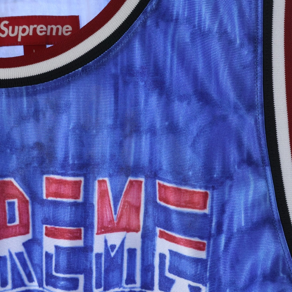 SUPREME(シュプリーム) 25SS Marker Basketball Jersey マーカーロゴ バスケットボール ジャージー タンクトップ ブルー