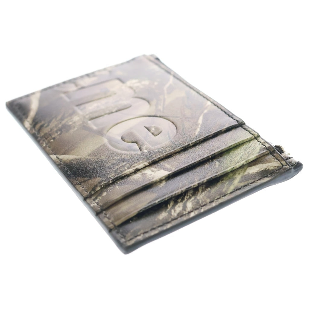 SUPREME(シュプリーム) 25SS Leather Zip Card Holder カモ柄 レザー ジップ カード ホルダー カーキ レディース