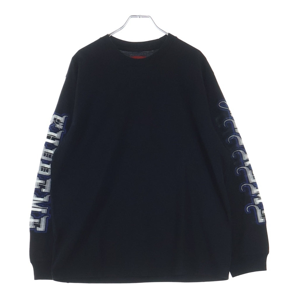 SUPREME(シュプリーム) 25AW Intarsia Sleeve L/S Top インターシャスリーブ 長袖Tシャツカットソー ブラック